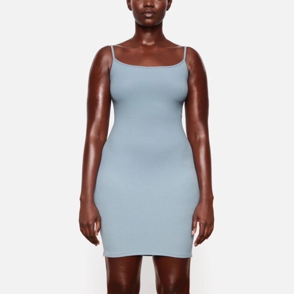 Skims Soft Lounge Dress in Arctic Blue